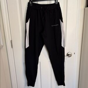 Alphalete Men's Black and White Joggers